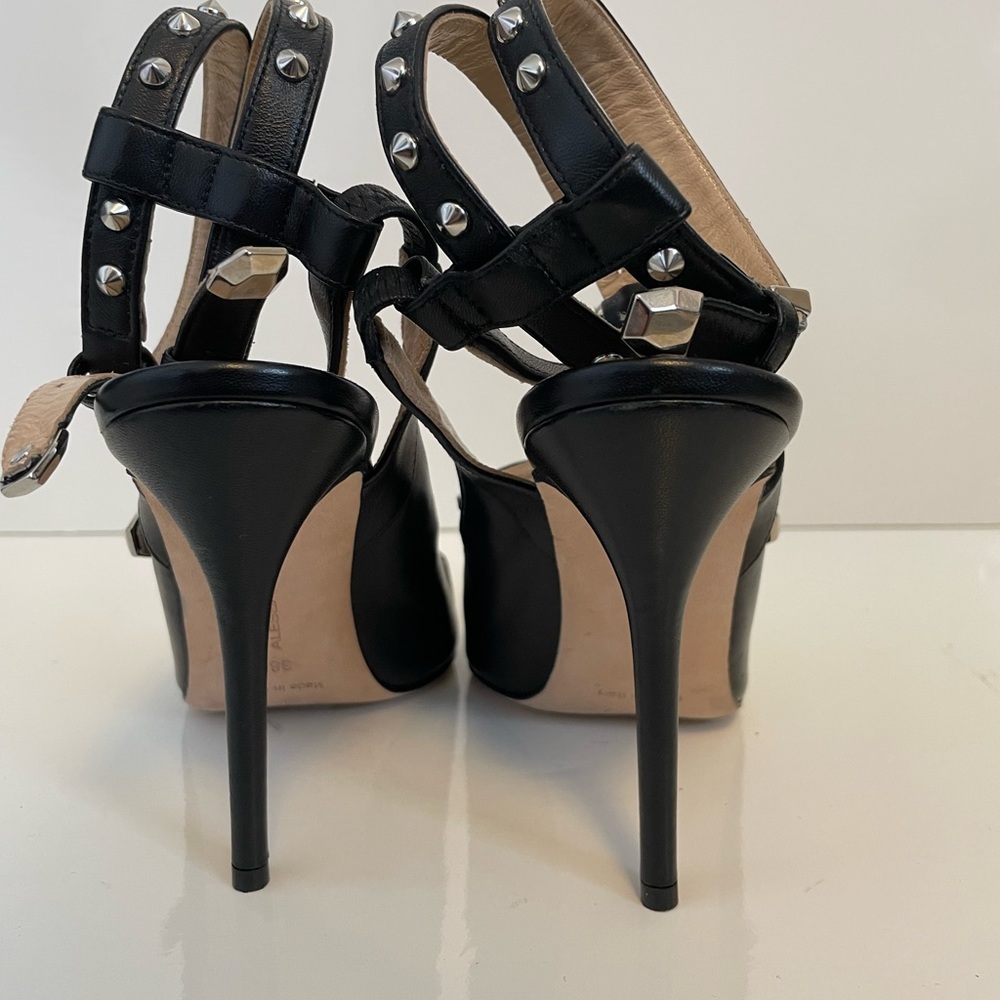 Alessandra Rich studded buckle snakeskin high heels - Picture 7 of 8